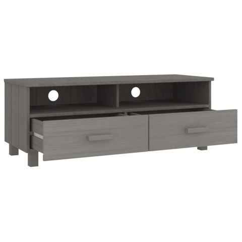 Szafka pod TV, jasnoszara, 106x40x40 cm, lite drewno sosnowe