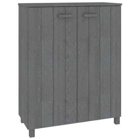 Szafka na buty, ciemnoszara 85x40x108 cm, lite drewno sosnowe