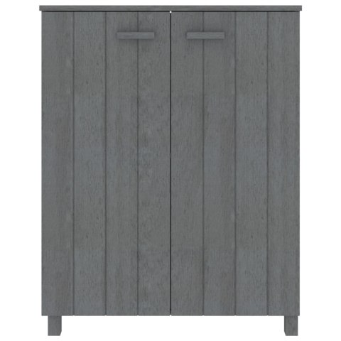 Szafka na buty, ciemnoszara 85x40x108 cm, lite drewno sosnowe