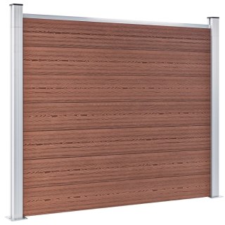 Panel ogrodzeniowy z WPC, 180x146 cm, brązowy