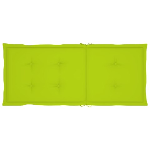 Poduszki na krzesła ogrodowe, 6 szt., jasnozielone, 120x50x3 cm