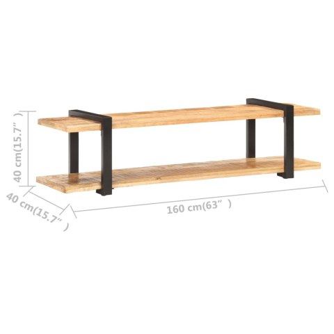 Szafka pod TV, 160x40x40 cm, lite, surowe drewno mango