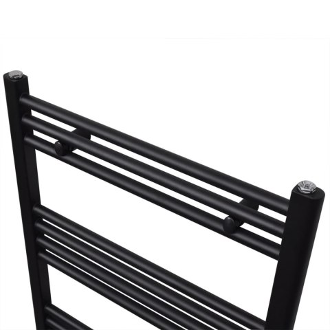 Grzejnik łazienkowy, prosty 600 x 764 mm, czarny