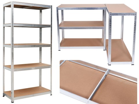 Regał magazynowy 5 poziomów 150x75x30 nośność 625 kg