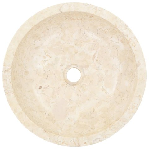Umywalka, 40 x 12 cm, marmurowa, kremowa