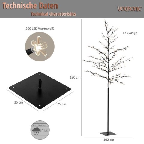 VOLTRONIC Kwiat Wiśni 180 cm z oświetleniem