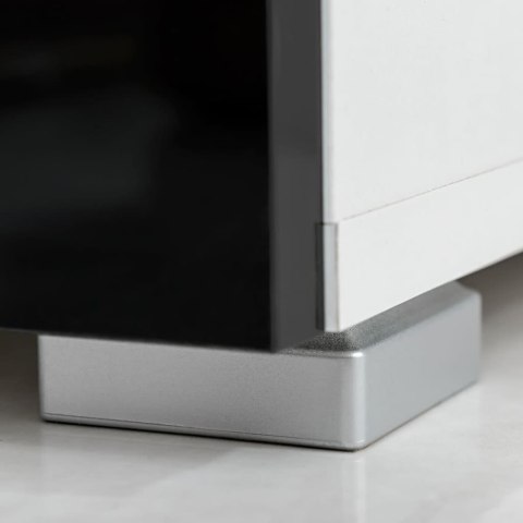 Meble do salonu z szafką pod TV i podświetleniem LED, 5 elementów, czarne