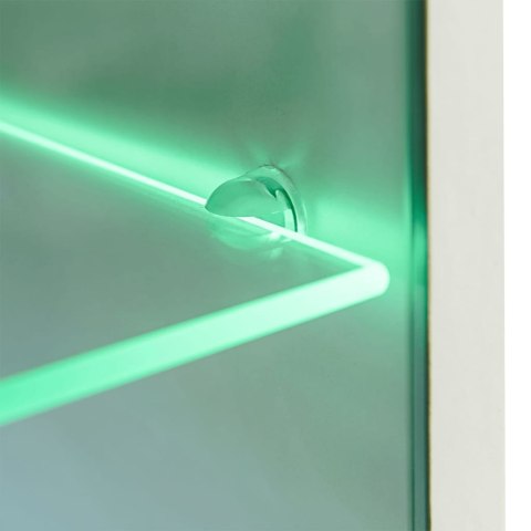 Meble do salonu z szafką pod TV i podświetleniem LED, 5 elementów, czarne