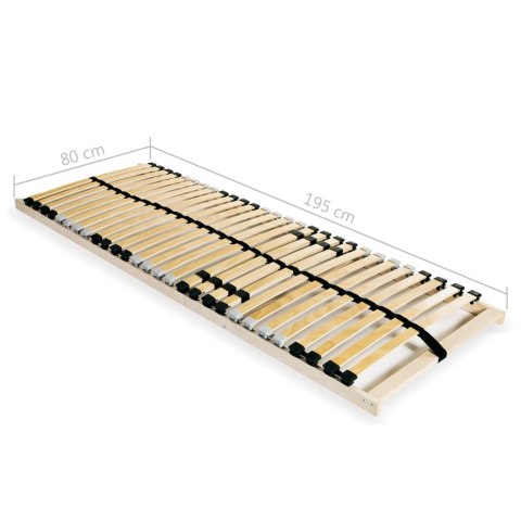 Stelaż do łóżka z 28 listwami, 7 stref, 80 x 200 cm