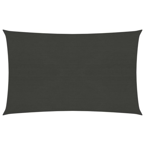Żagiel przeciwsloneczny, 160 g/m², antracytowy, 2,5x4 m, HDPE