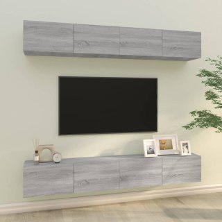 Szafki ścienne pod TV, 4 szt., dąb sonoma, 100x30x30 cm