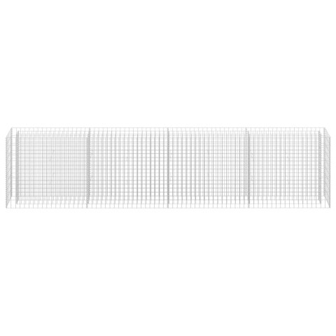 Podwyższona donica gabionowa, galwanizowana stal, 360x30x90 cm