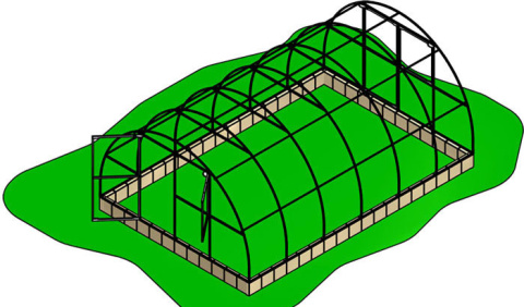 Szklarnia Primus 4x18m 72m2 H=230cm poliwęglan 4mm