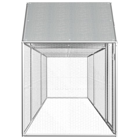 Woliera dla kur, 5 x 1 x 1,5 m, galwanizowana stal