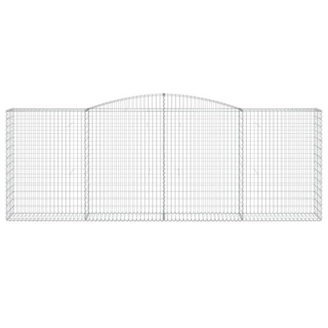 Kosze gabionowe, 3 szt, 400x50x140/160 cm, galwanizowane żelazo