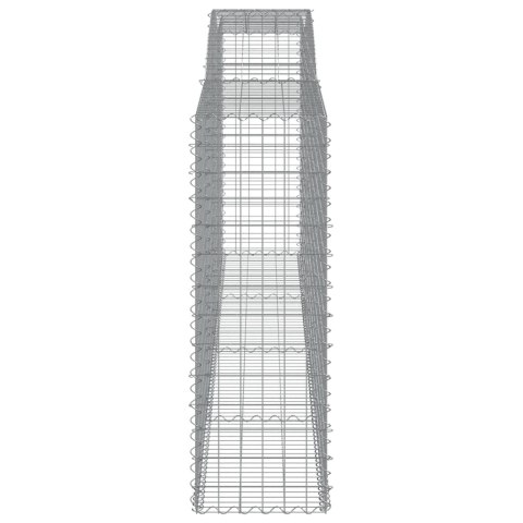 Kosze gabionowe, 3 szt, 400x50x140/160 cm, galwanizowane żelazo