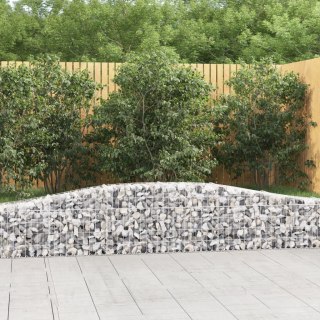 Kosze gabionowe, 7 szt, 400x30x40/60 cm, galwanizowane żelazo