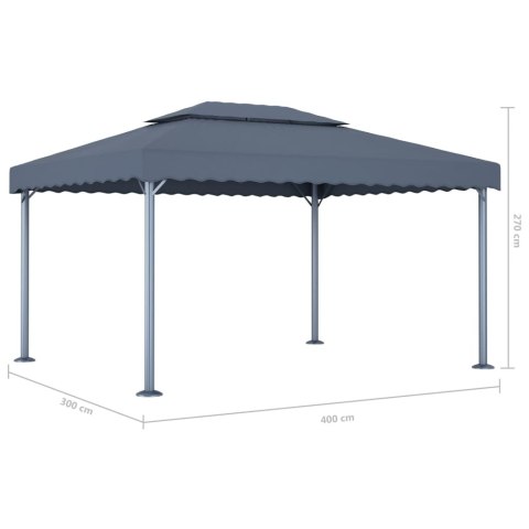 Altana, 400 x 300 cm, antracytowa, aluminium
