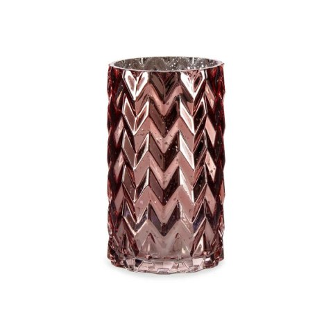 Wazon Gift Decor Różowy Szkło Kłos Rzeźbione 11,3 x 19,5 x 11,3 cm (6 Sztuk)