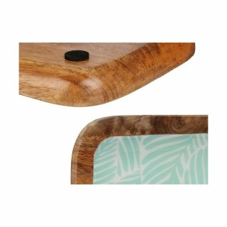 Dekoracja na Stół Gift Decor Biały Brązowy Kolor Zielony Poliester Żywica Drewno mango 45 x 15 cm 15,2 x 2,54 x 45,7 cm Liść roś