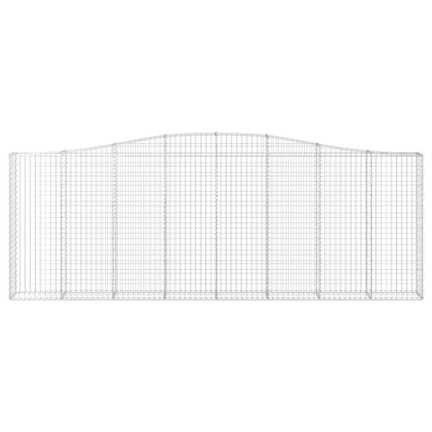 Kosze gabionowe, 10 szt, 400x30x140/160cm, galwanizowane żelazo