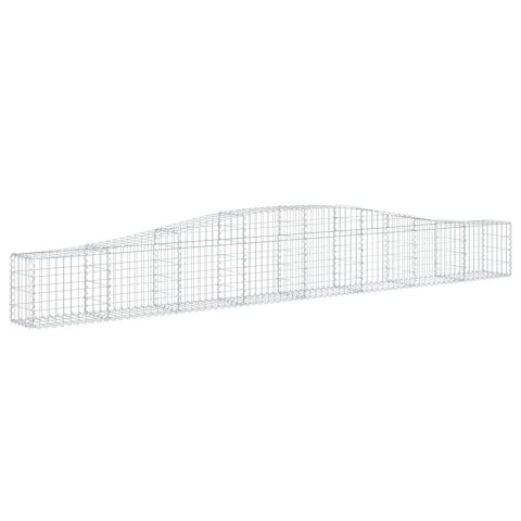 Kosze gabionowe, 4 szt, 400x30x40/60 cm, galwanizowane żelazo