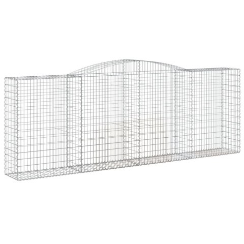 Kosze gabionowe, 10 szt, 400x50x140/160cm, galwanizowane żelazo