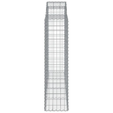 Kosze gabionowe, 11 szt, 200x50x160/180cm, galwanizowane żelazo