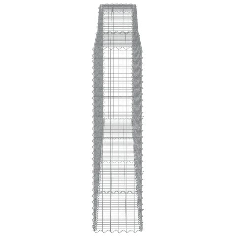 Kosze gabionowe, 2 szt, 400x50x180/200cm, galwanizowane żelazo