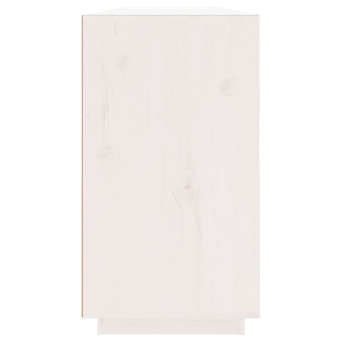 Komoda, biała, 100x40x75 cm, lite drewno sosnowe