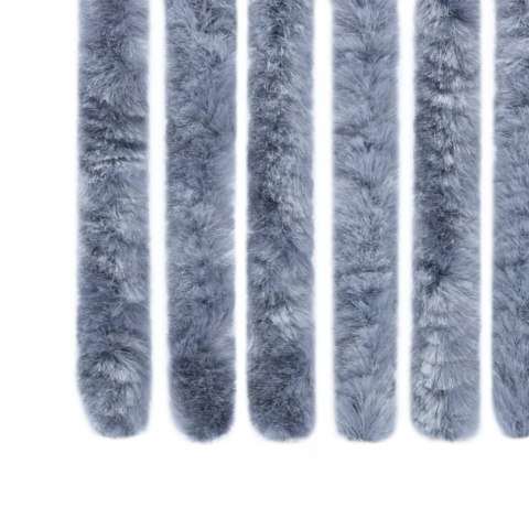 Zasłona przeciwko owadom, srebrna, 100x220 cm, szenil