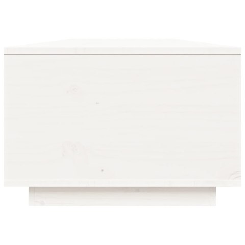 Stolik kawowy, biały, 80x50x35,5 cm, lite drewno sosnowe