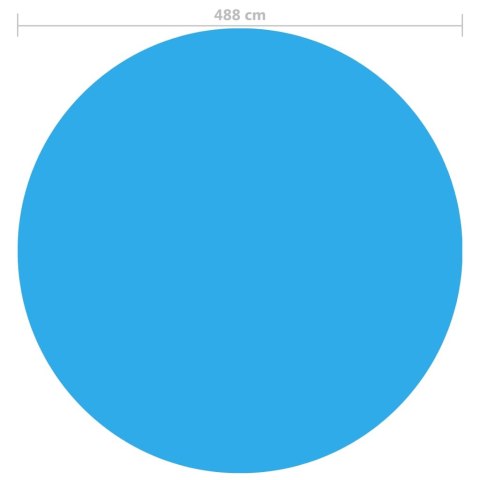 Plandeka na okrągły basen 488 cm PE niebieska