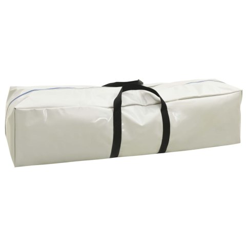 Mata gimnastyczna z pompką, 400x100x20 cm, PVC, niebieska
