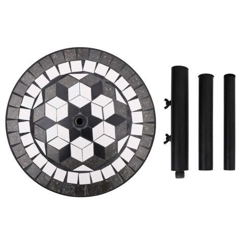 Okrągła podstawa pod parasol, czarno-biała, 12 kg