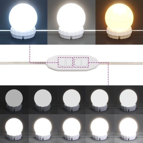 Toaletka z LED, dąb sonoma, 90x50x132,5 cm