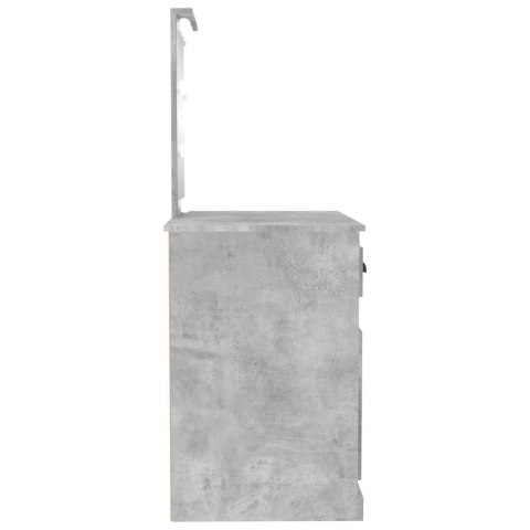 Toaletka z LED, szarość betonu, 90x50x132,5 cm