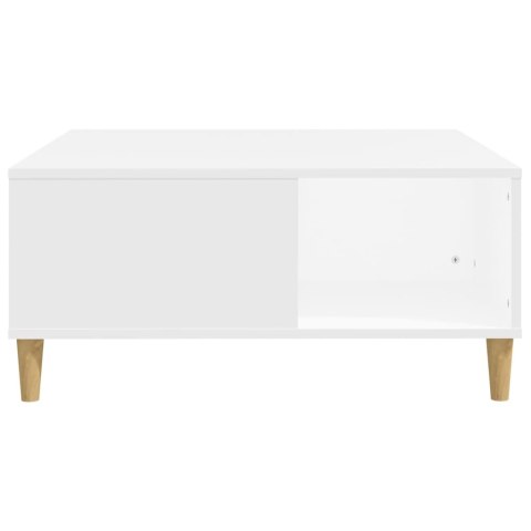 Stolik kawowy, biały 80x80x36,5 cm, materiał drewnopochodny