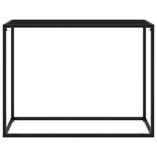 Stolik konsolowy, czarny, 100x35x75 cm, szkło hartowane