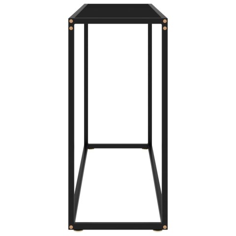 Stolik konsolowy, czarny, 100x35x75 cm, szkło hartowane