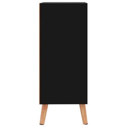 Szafka na wysoki połysk, czarna, 60x30x72 cm, płyta wiórowa