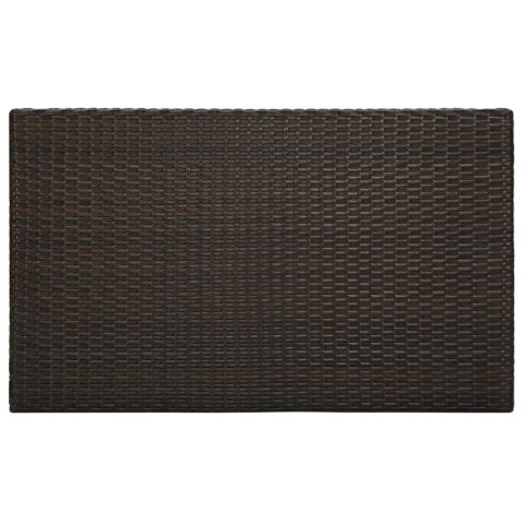 Ogrodowy stolik barowy, brązowy, 100x60,5x110,5 cm, polirattan