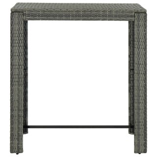Ogrodowy stolik barowy, szary, 100x60,5x110,5 cm, polirattan