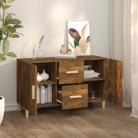 Komoda, przydymiony dąb, 100x36x60 cm, materiał drewnopochodny