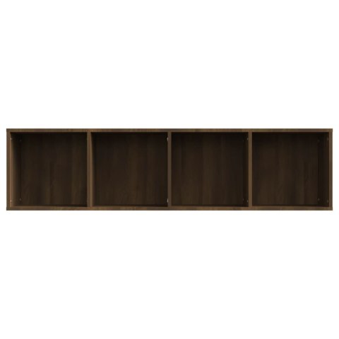 Regał na książki pod TV, brązowy dąb, 143x30x36 cm