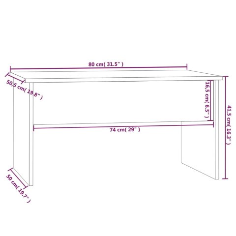 Stolik kawowy, przydymiony dąb, 80x50,5x41,5 cm