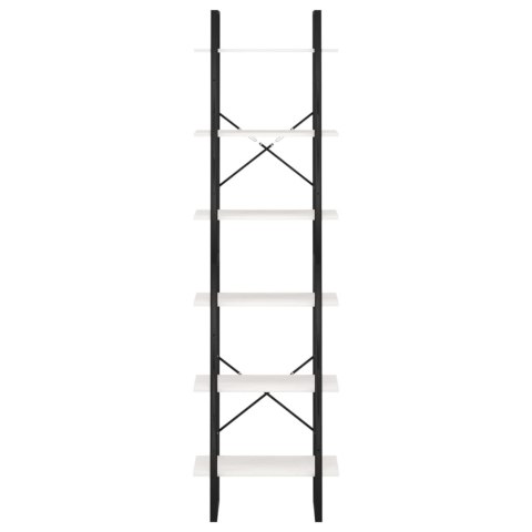 Regał na książki, biały, 60x30x210 cm, lite drewno sosnowe