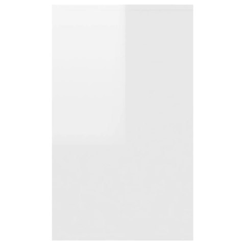 Komoda z 3 szufladami, biała na wysoki połysk, 120x41x75 cm