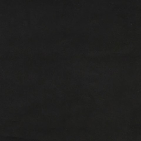 Rama łóżka, czarna, 140 x 200 cm, tapicerowana aksamitem