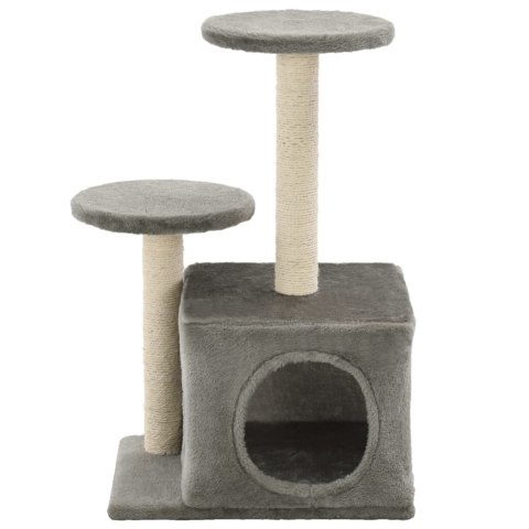 Drapak dla kota z sizalowymi słupkami, 60 cm, szary